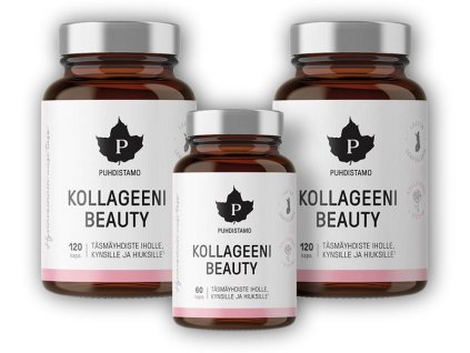 Puhdistamo Collagen Beauty 2 x 120 kapslí + 60 kapslí ZDARMA (Kolagen peptid Verisol)