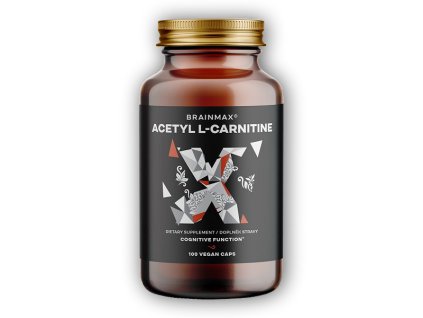 BrainMax Acetyl L-Carnitine 500mg 100 rostlinných kapslí