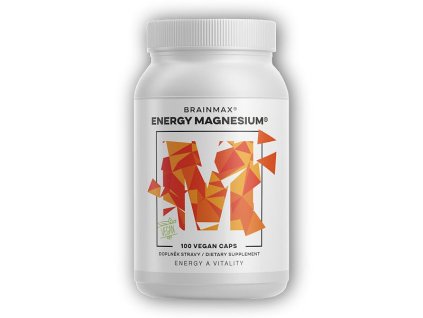 BrainMax Energy Magnesium 1000mg, Hořčík Malát 200mg 100 kapslí
