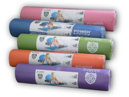 Power System Podložka na cvičení FITNESS YOGA MAT (Varianta blue)