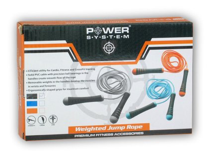 Power System PowerSystem švihadlo WEIGHTED JUMP ROPE (Varianta grey)