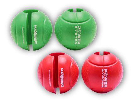 Power System Posilovací gripy na činku Globe Gripz (Varianta red)