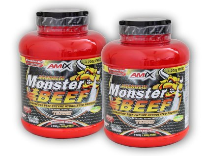 Amix 2x Anabolic Monster BEEF 90% Protein 2200g (Varianta chocolate)
