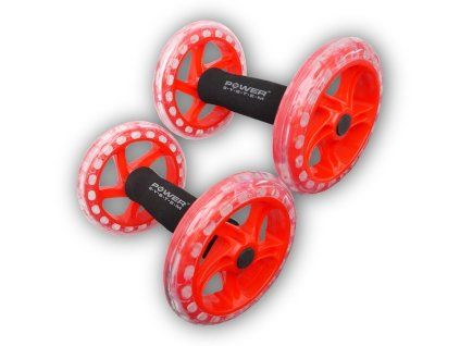 Power System Posilovací kolečka Twin Core Ab Wheel červená