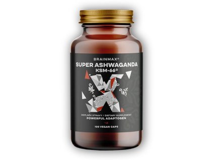 BrainMax Super Ashwagandha extrakt KSM-66 100 rostlinných kapslí