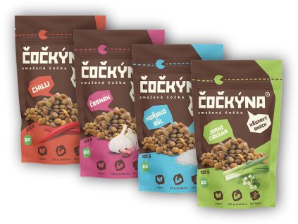 Čočkýna Smažená Čočka BIO 100g SLANÁ (Varianta chilli)