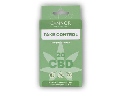 Cannor Přírodní náplasti CBD Take control 15 ks
