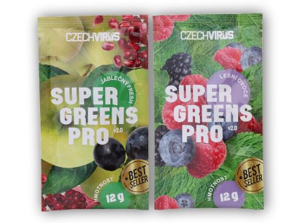 Czech Virus Super Greens PRO V2.0 12g (Varianta jablečný fresh)