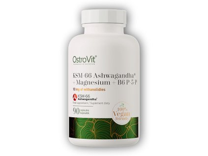 Ostrovit KSM-66 Ashwagandha + magnesium + B6 P-5-P VEGE 90 kapslí