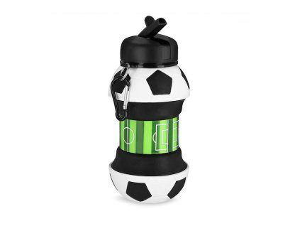 Spokey CORT Skládací silikonová láhev fotbalový