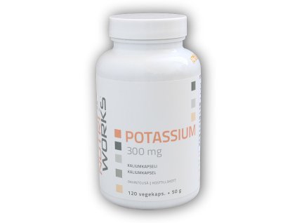Nutri Works Potassium 300mg 120 kapslí