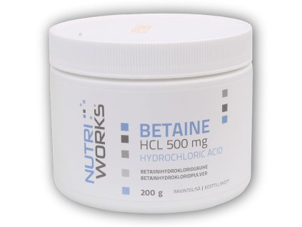 Nutri Works Betaine HCL 500mg 200g