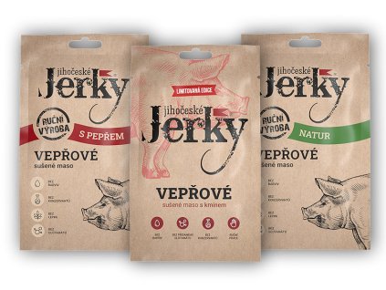 Jihočeské Jerky Jihočeské jerky vepřové 20g (Varianta natur)