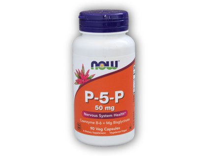 NOW Foods Vitamin B6 P-5-P 50mg aktivní forma 90 kapslí