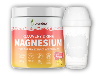 Blendea Blendea Magnesium Recovery Drink 165g + MINI Shaker 300ml (Varianta citron)