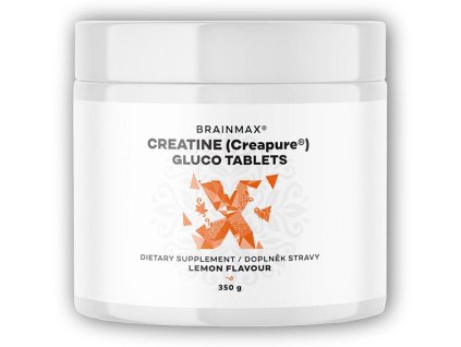 BrainMax Creatine Creapure Gluco tablets Lemon, Kreatin monohydrát 350g 115 tablet