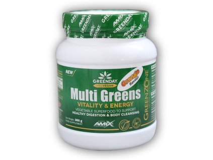 Amix GreenDay MultiGreens Vitality & Energy 300g (Varianta pomeranč)
