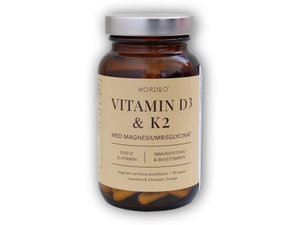 Nordbo Vitamin D3 a K2 90 kapslí