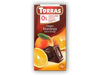 Torras Hořká čokoláda s pomerančem 75g