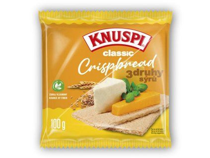 Knuspi Knuspi Crispbred 3 Druhy Sýrů 100g