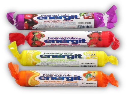 Energit Energit hroznový cukr multivitamin 17 tablet (Varianta jahoda)