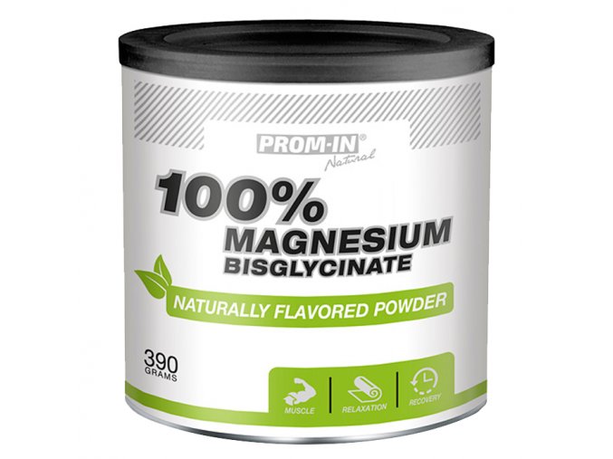 PROM-IN 100% Magnesium Bisglycinate 390g  + šťavnatá tyčinka ZDARMA