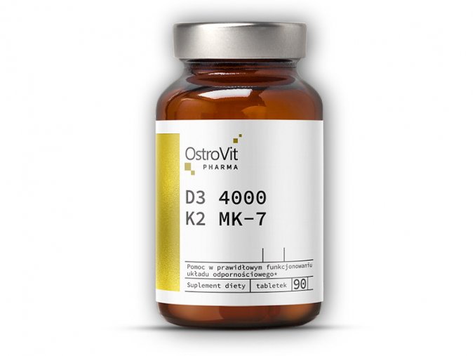 Ostrovit Pharma Vitamin D3 4000 IU + K2 MK-7 90 tablet