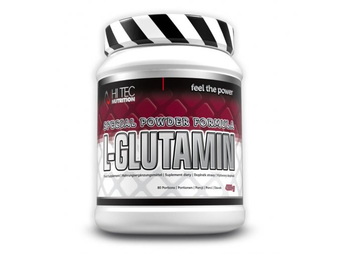 Hi Tec Nutrition L-Glutamin 400g  + šťavnatá tyčinka ZDARMA