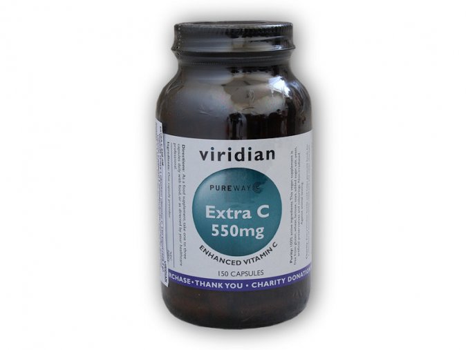 Viridian Extra C 550mg 150 kapslí  + šťavnatá tyčinka ZDARMA