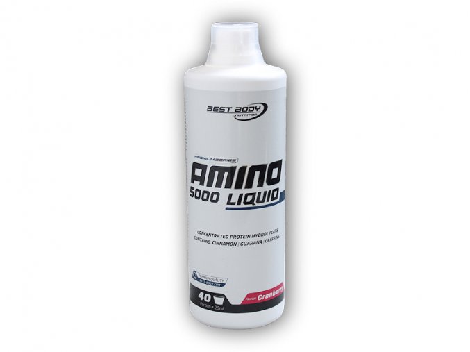Best Body Nutrition Amino liquid 5000 cranberry 1000ml  + šťavnatá tyčinka ZDARMA