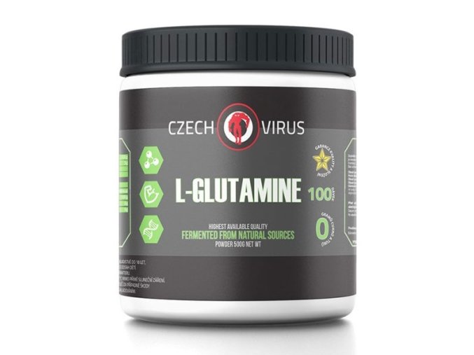 Czech Virus L-Glutamin 500g  + šťavnatá tyčinka ZDARMA