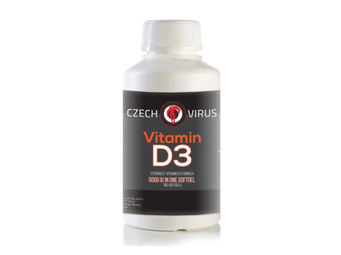 Czech Virus Vitamin D3 5000IU 180 kapslí