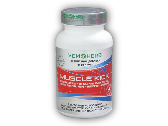 VemoHerb VemoHerb Muscle Kick 90 kapslí  + šťavnatá tyčinka ZDARMA