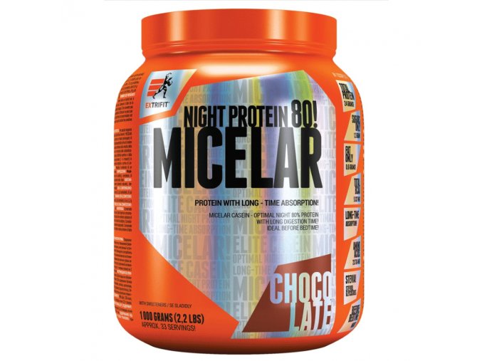 Extrifit Micelar Casein 1000g  + šťavnatá tyčinka ZDARMA