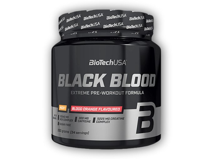 BioTech USA Black Blood NOX+ 330g  + šťavnatá tyčinka ZDARMA