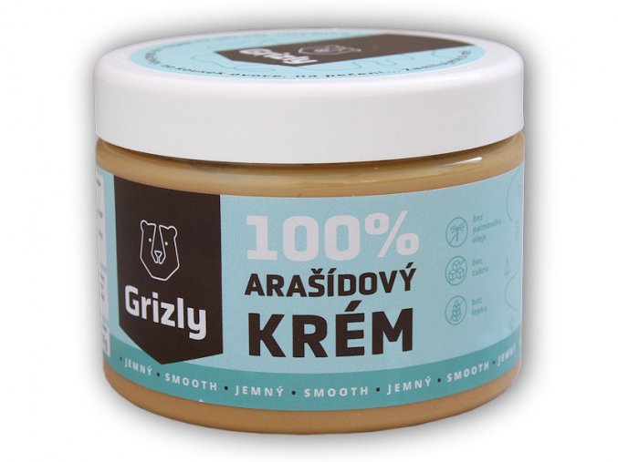 Grizly Arašídový krém jemný 100% 500g