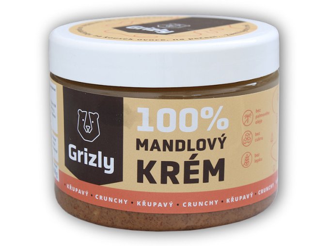 Grizly Mandlový krém křupavý 100% 500g