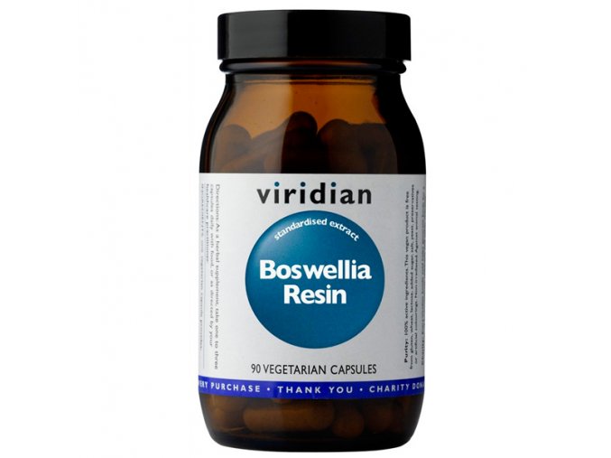 Viridian Boswellia Resin 90 kapslí  + šťavnatá tyčinka ZDARMA