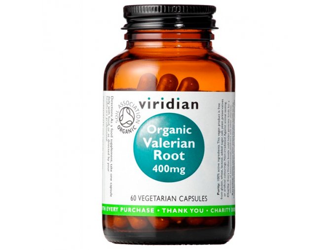 Viridian Valerian Root 400mg Organic - BIO 60 kapslí