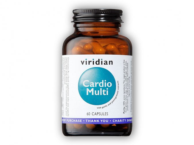 Viridian Cardio Multi 60 kapslí  + šťavnatá tyčinka ZDARMA