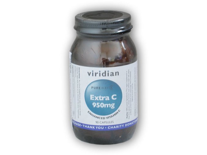 Viridian Extra C 950mg 90 kapslí (Vitamín C 950mg)  + šťavnatá tyčinka ZDARMA