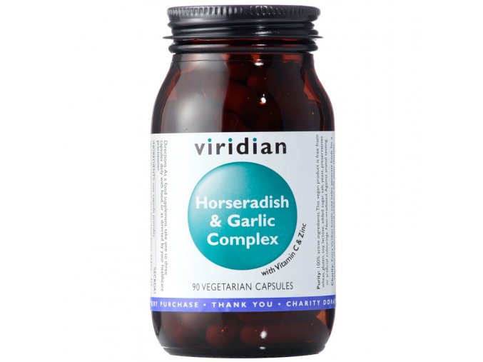 Viridian Horseradish + Garlic Complex 90 kapslí  + šťavnatá tyčinka ZDARMA