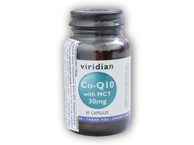 Viridian Co-enzym Q10 with MCT 30mg 30 kapslí