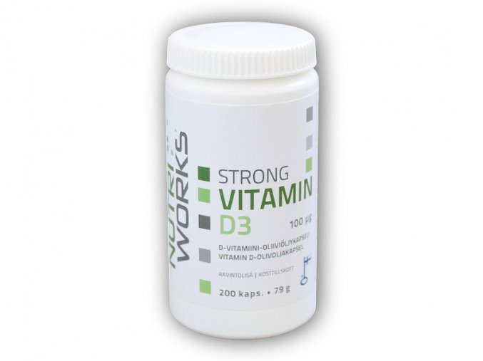 Nutri Works Strong Vitamin D3 2000iu 200 kapslí