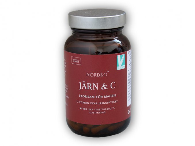Nordbo Järn & C (Železo a Vitamín C) 90 kapslí