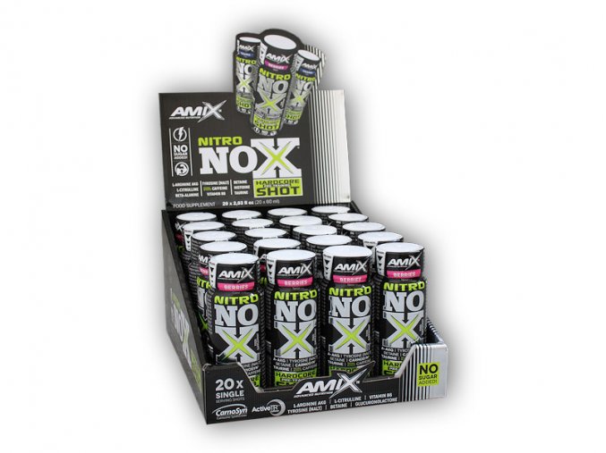 Amix NitroNox Shot NEW 20x60ml  + šťavnatá tyčinka ZDARMA