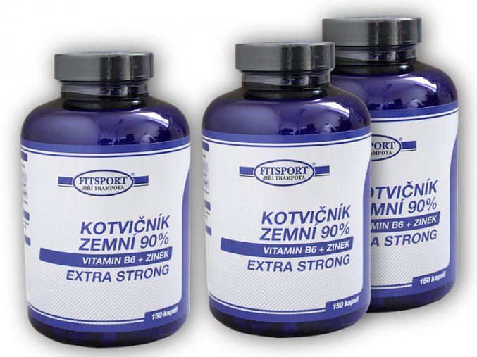 Fitsport 2x Kotvičník zemní 90% +B6+Zn 150cp +1xZDARMA  + šťavnatá tyčinka ZDARMA