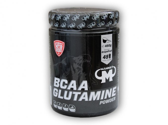 Mammut Nutrition BCAA Glutamine powder 450g  + šťavnatá tyčinka ZDARMA