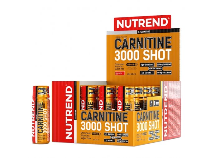 Nutrend Carnitine 3000 Shot 20x60ml ampule  + šťavnatá tyčinka ZDARMA