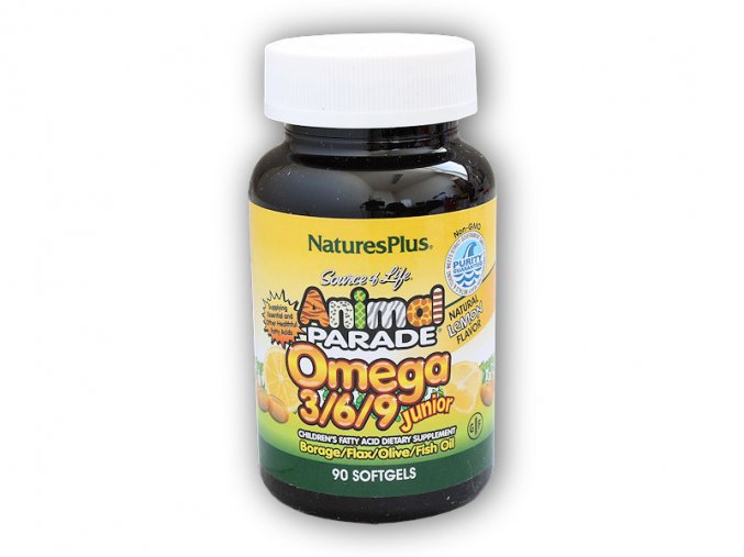 Nature´s Plus Animal Omega 3-6-9 junior 90 tablet  + šťavnatá tyčinka ZDARMA